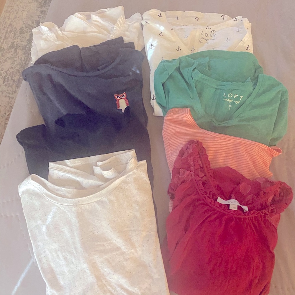 Loft Bundle of 8 soft tees - all size large